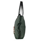 Prada Tote Triangle Logo Leather Nylon Gray — view 3