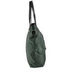 Prada Tote Triangle Logo Leather Nylon Gray — view 4