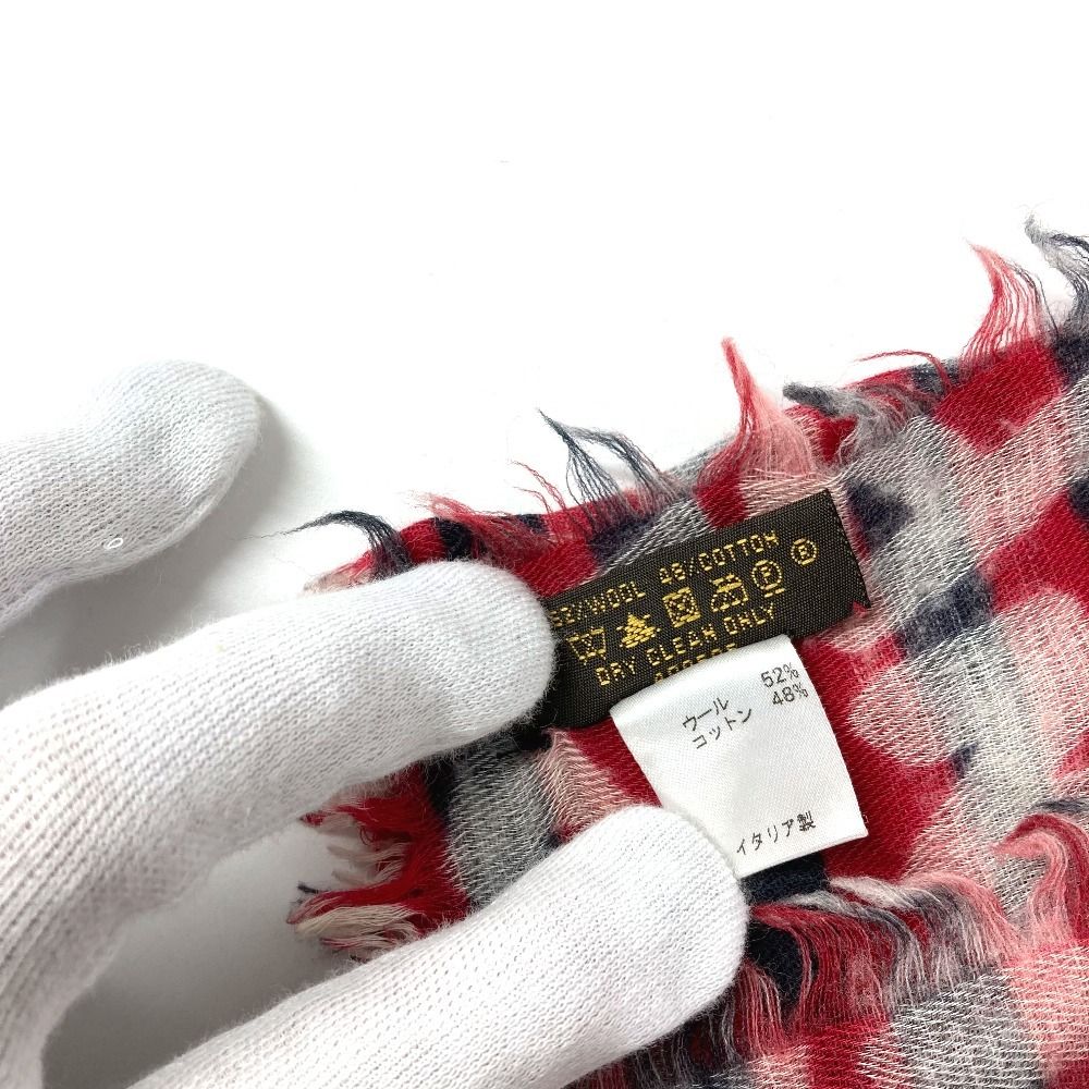 Louis Vuitton Shawl Graffiti Logo Wool Red Scarf — view 4