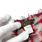 Louis Vuitton Shawl Graffiti Logo Wool Red Scarf — view 4