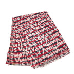 Louis Vuitton Shawl Graffiti Logo Wool Red Scarf — view 2