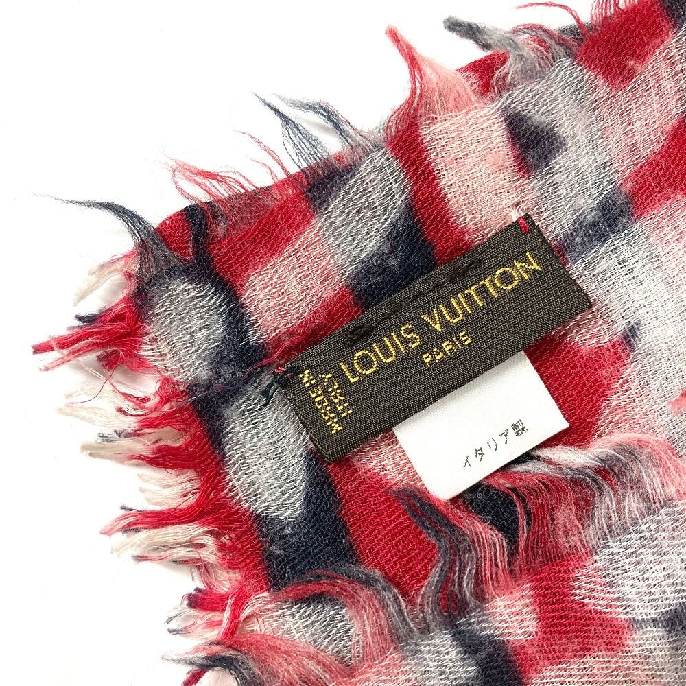 Louis Vuitton Shawl Graffiti Logo Wool Red Scarf — view 3