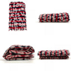 Louis Vuitton Shawl Graffiti Logo Wool Red Scarf — view 8