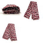 Louis Vuitton Shawl Graffiti Logo Wool Red Scarf — view 9