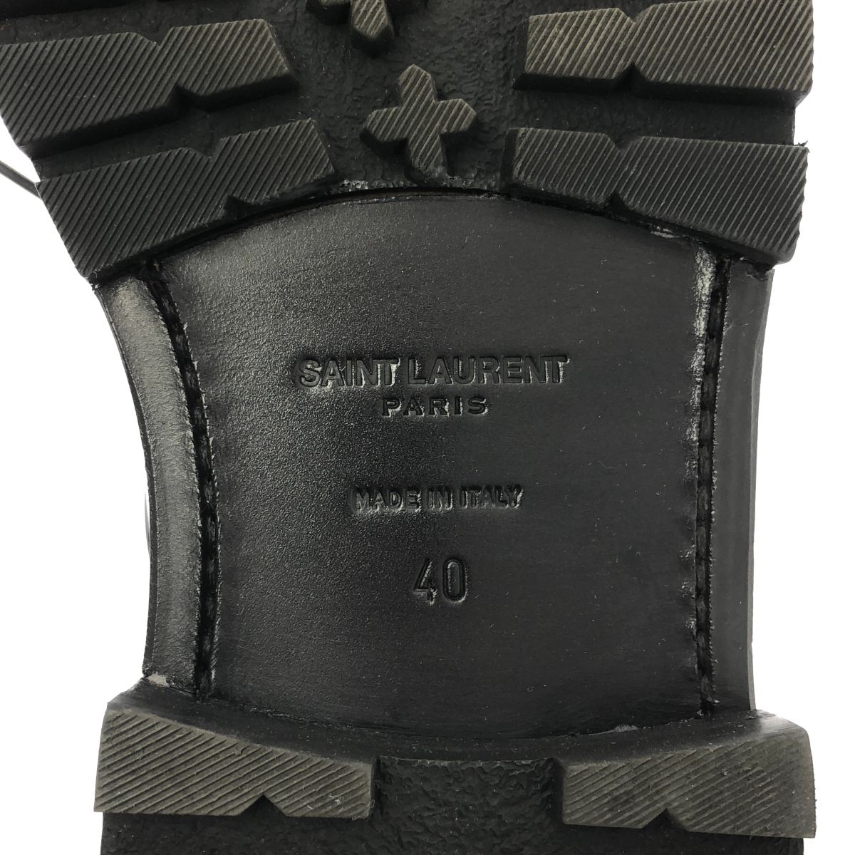 Saint Laurent Patent Leather Lace Up Shoes 40 Black — view 6