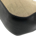 Fendi Handbag Zucca Pattern Beige Black Leather — view 6
