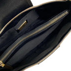 Fendi Handbag Zucca Pattern Beige Black Leather — view 7