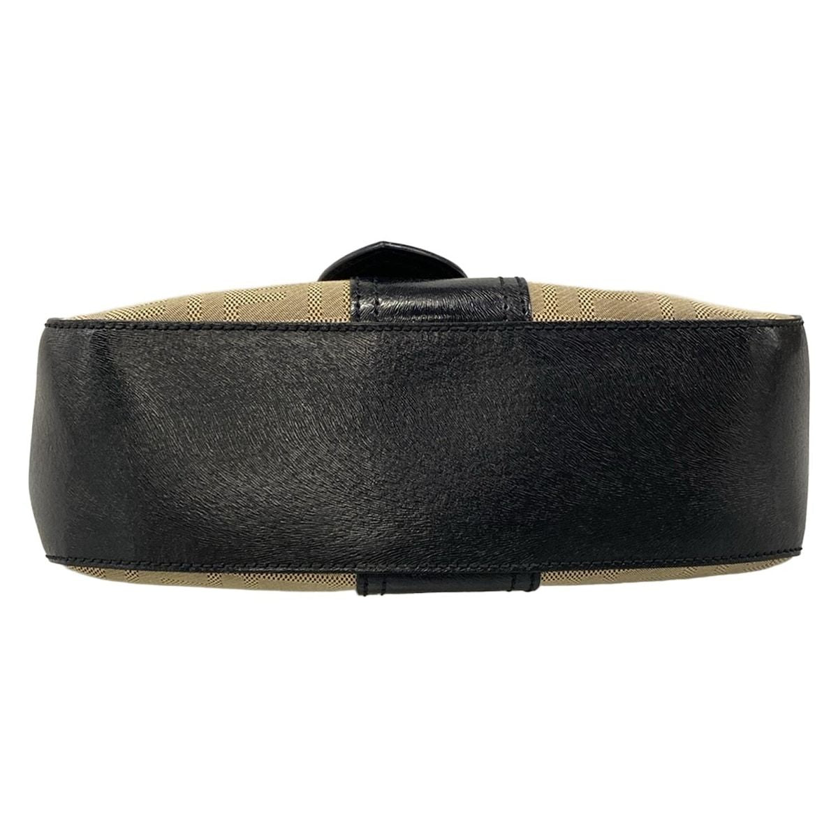 Fendi Handbag Zucca Pattern Beige Black Leather — view 5