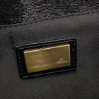 Fendi Handbag Zucca Pattern Beige Black Leather — view 8
