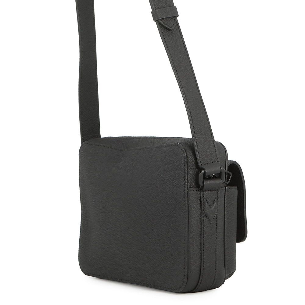 Louis Vuitton Shoulder Bag Waxy Calf Leather Boarding Messenger Black — view 2