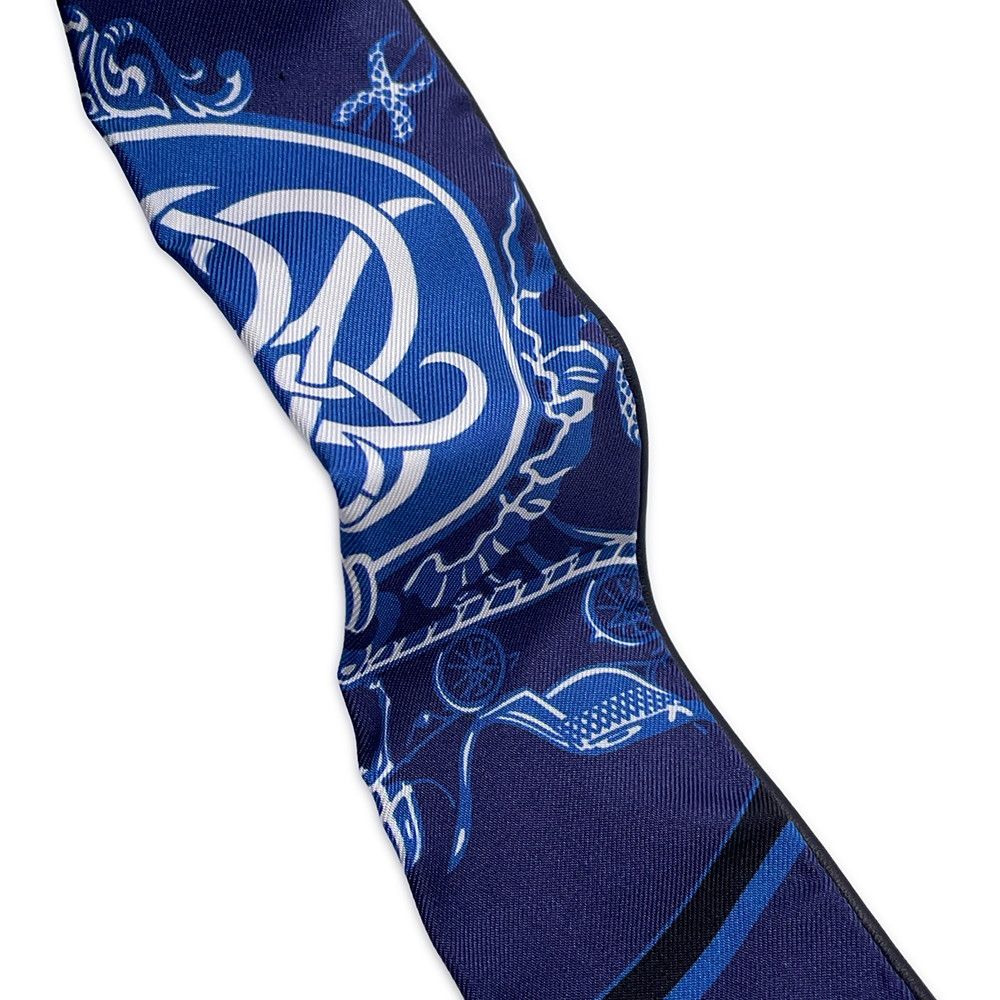 Hermes Scarf Twill Ex Libris Silk Leather — view 5