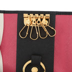 Prada Key Case Multicolor Key Saffiano Leather Key Ring Black — view 6