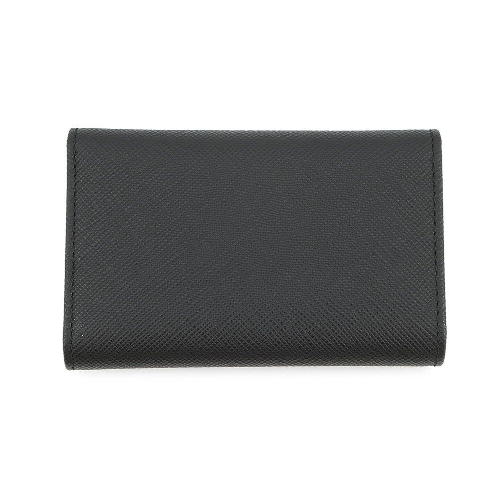 Prada Key Case Multicolor Key Saffiano Leather Key Ring Black — view 4