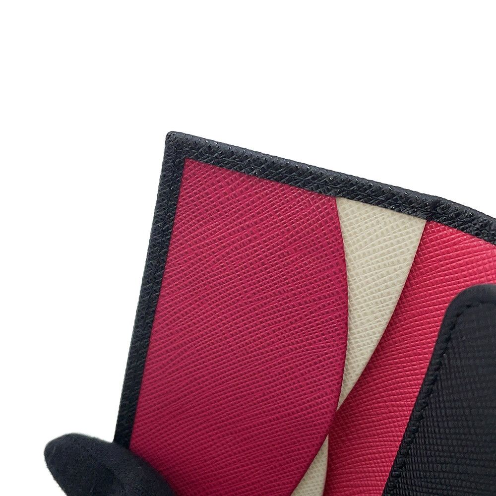 Prada Key Case Multicolor Key Saffiano Leather Key Ring Black — view 9