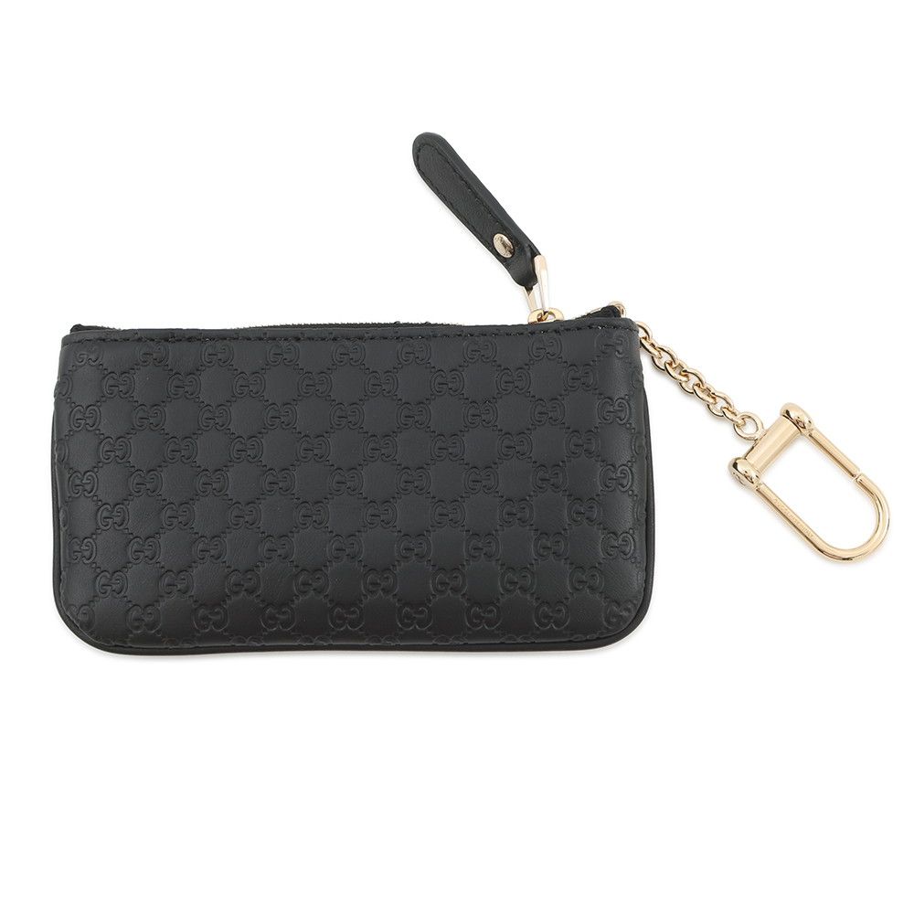 Gucci Key Case Micro Guccissima Leather Coin Black — view 3