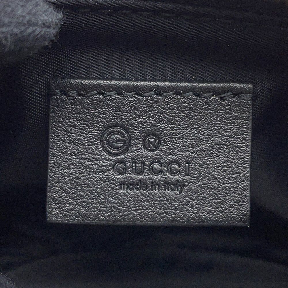 Gucci Key Case Micro Guccissima Leather Coin Black — view 7