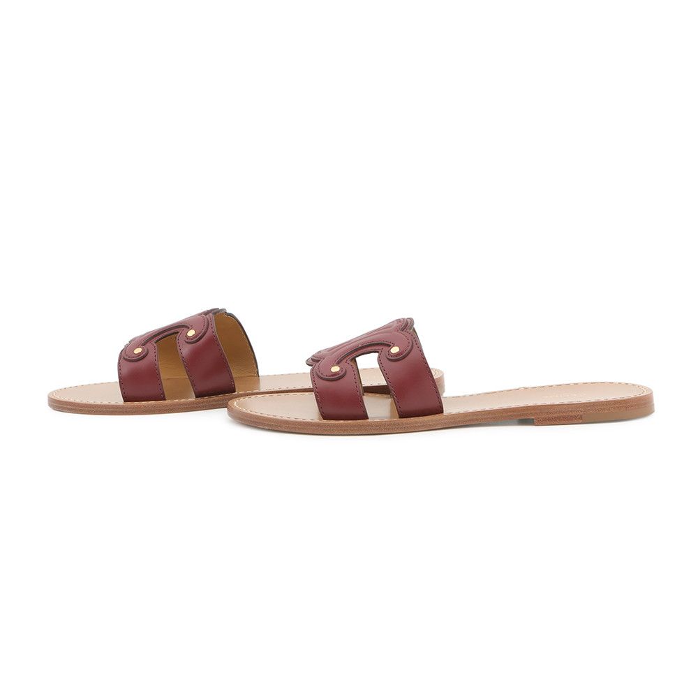 Celine Sandals Triomphe Leather 38 Shoes — view 2