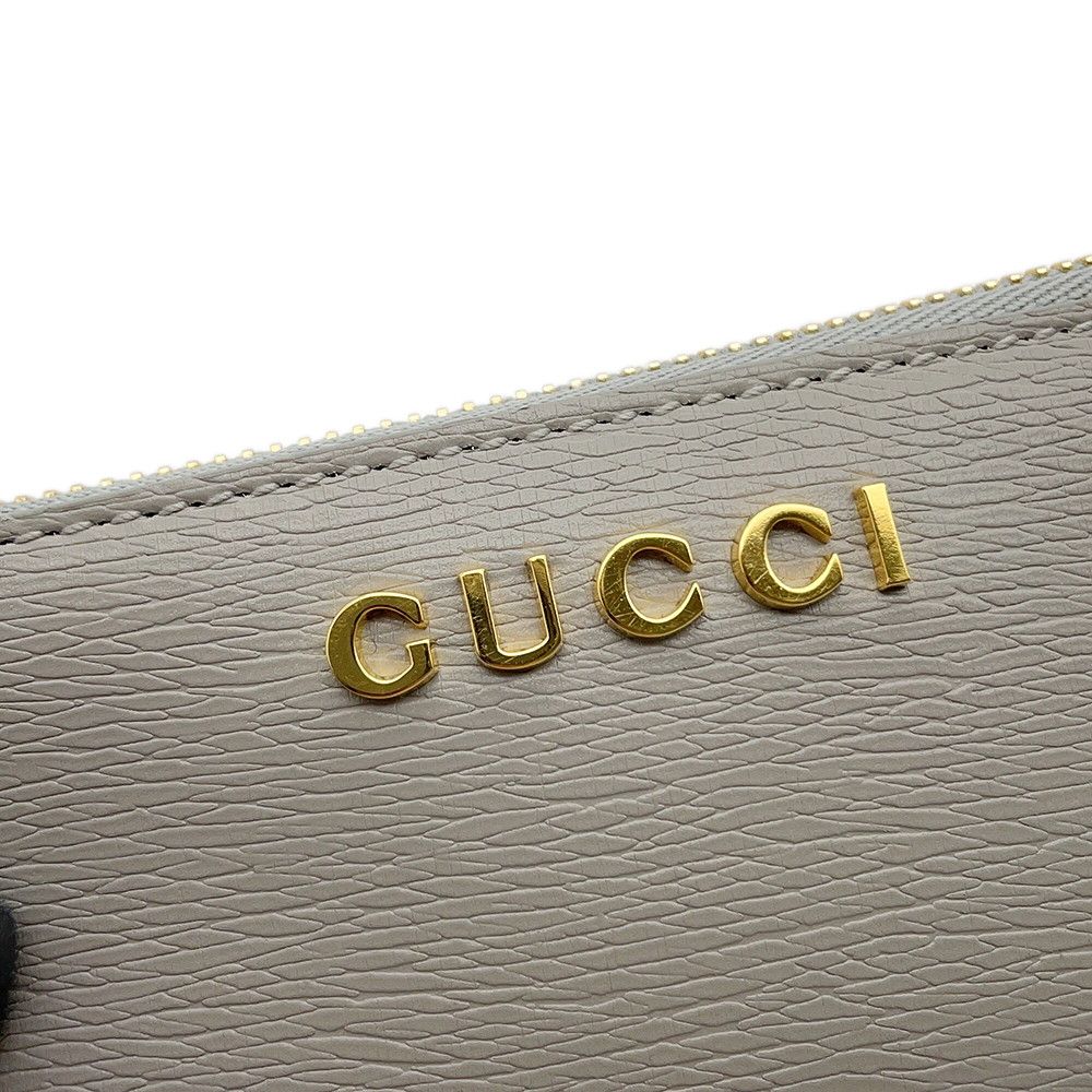 Gucci Key Case Script Zip Leather Coin — view 4