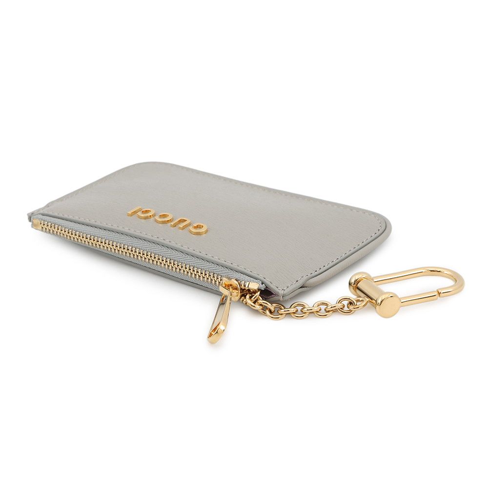 Gucci Key Case Script Zip Leather Coin — view 2
