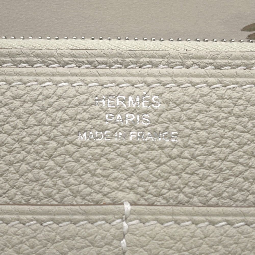 Hermes Wallet Dogon GM Duo Cles Silver Togo — view 7