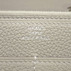 Hermes Wallet Dogon GM Duo Cles Silver Togo — view 7