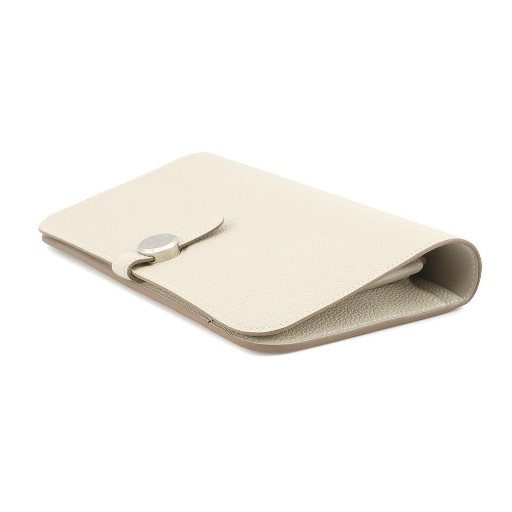 Hermes Wallet Dogon GM Duo Cles Silver Togo — view 2