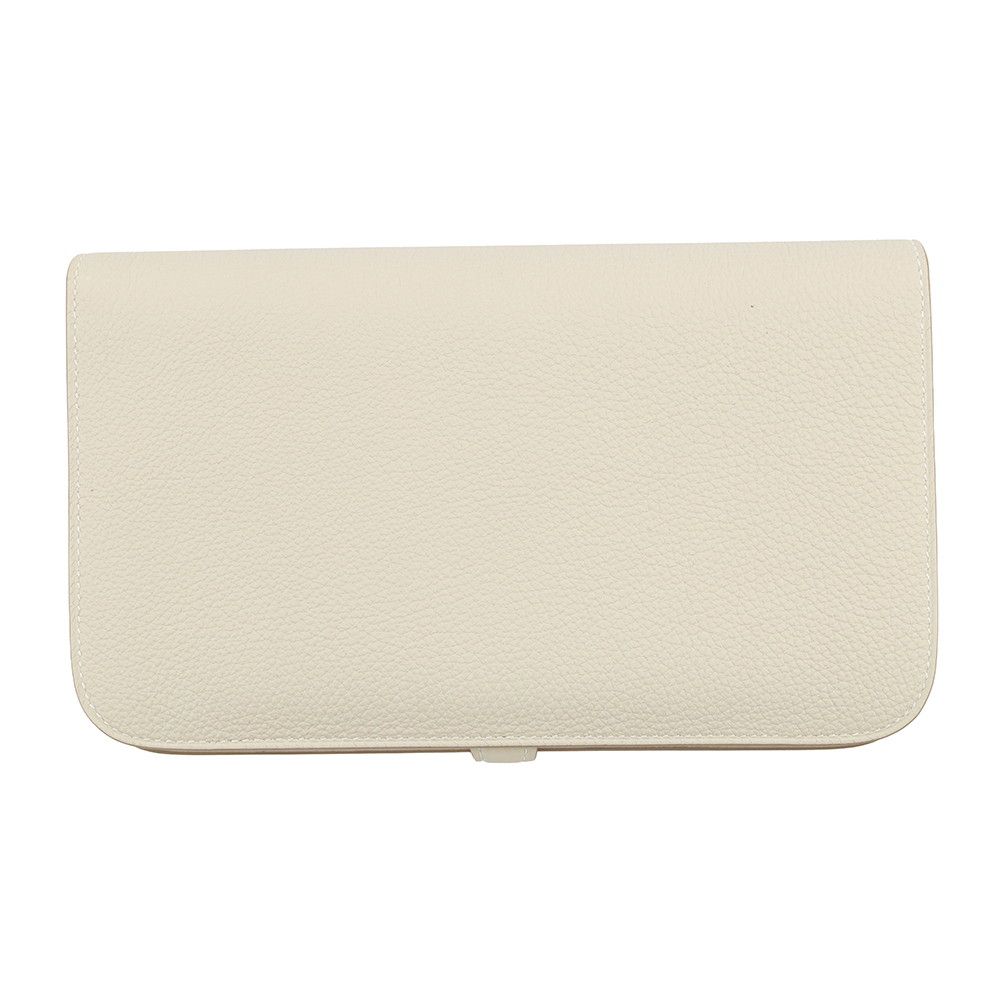 Hermes Wallet Dogon GM Duo Cles Silver Togo — view 3