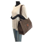 Celine Macadam Dark Brown Gold 2 Tote Shoulder Bag — view 7