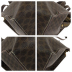 Celine Macadam Dark Brown Gold 2 Tote Shoulder Bag — view 3