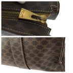 Celine Macadam Dark Brown Gold 2 Tote Shoulder Bag — view 6