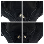Prada Tessuto Saffiano 2-Way Black Silver Nylon Leather Boston Bag — view 3