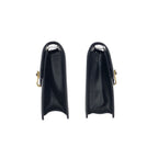 Gucci Vintage Taiga Eye Black Gold Leather Shoulder Bag Clutch — view 8
