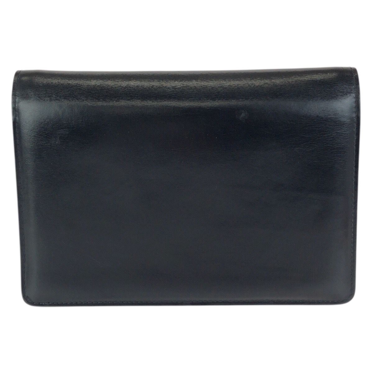 Gucci Vintage Taiga Eye Black Gold Leather Shoulder Bag Clutch — view 2