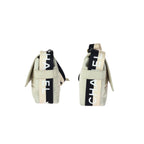 Chanel Vintage Choco Bar CC Logo Off White Black Gold Lambskin Shoulder Bag — view 8