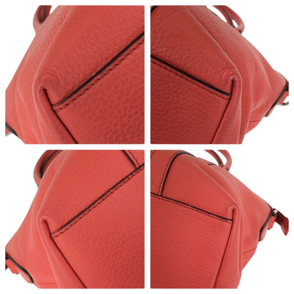 Gucci Interlocking Orange Pink Gunmetal Leather Tote — view 3