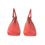 Gucci Interlocking Orange Pink Gunmetal Leather Tote — view 8
