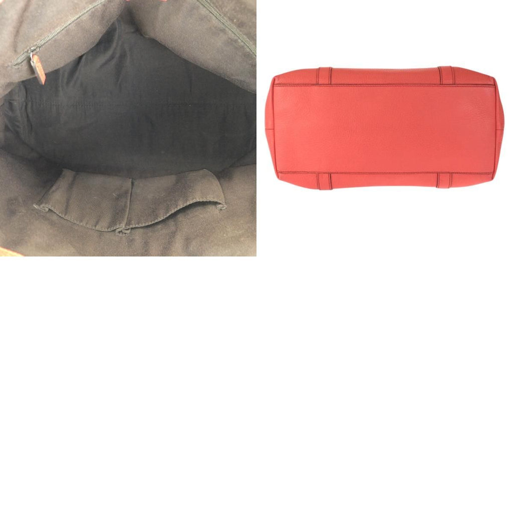 Gucci Interlocking Orange Pink Gunmetal Leather Tote — view 9