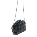 Bottega Veneta Padded Half Moon Chain Shoulder Bag Black Leather — view 2