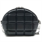 Bottega Veneta Padded Half Moon Chain Shoulder Bag Black Leather — view 3