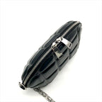 Bottega Veneta Padded Half Moon Chain Shoulder Bag Black Leather — view 7