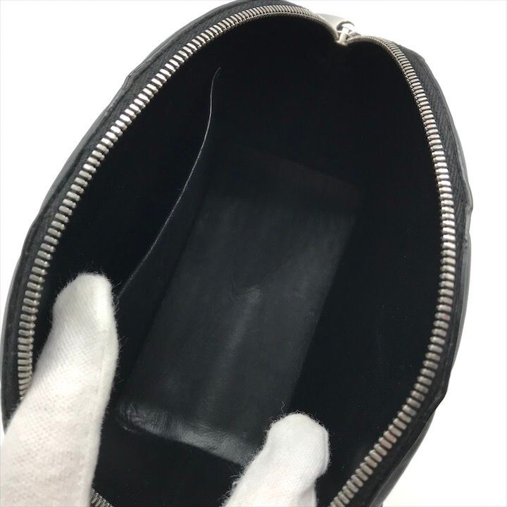 Bottega Veneta Padded Half Moon Chain Shoulder Bag Black Leather — view 8