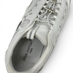 Louis Vuitton LV Lash Line Monogram Sneakers Shoes Fabric Leather White Gray — view 7