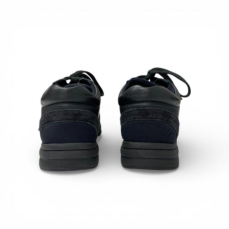 Chanel Sneakers Shoes Leather Fabric Suede Black CC Logo — view 5