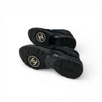 Chanel Sneakers Shoes Leather Fabric Suede Black CC Logo — view 6