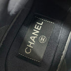 Chanel Sneakers Shoes Leather Fabric Suede Black CC Logo — view 7