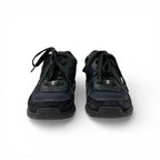 Chanel Sneakers Shoes Leather Fabric Suede Black CC Logo — view 2