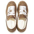 Prada Lane Suede Low Cut Sneakers Brown — view 4