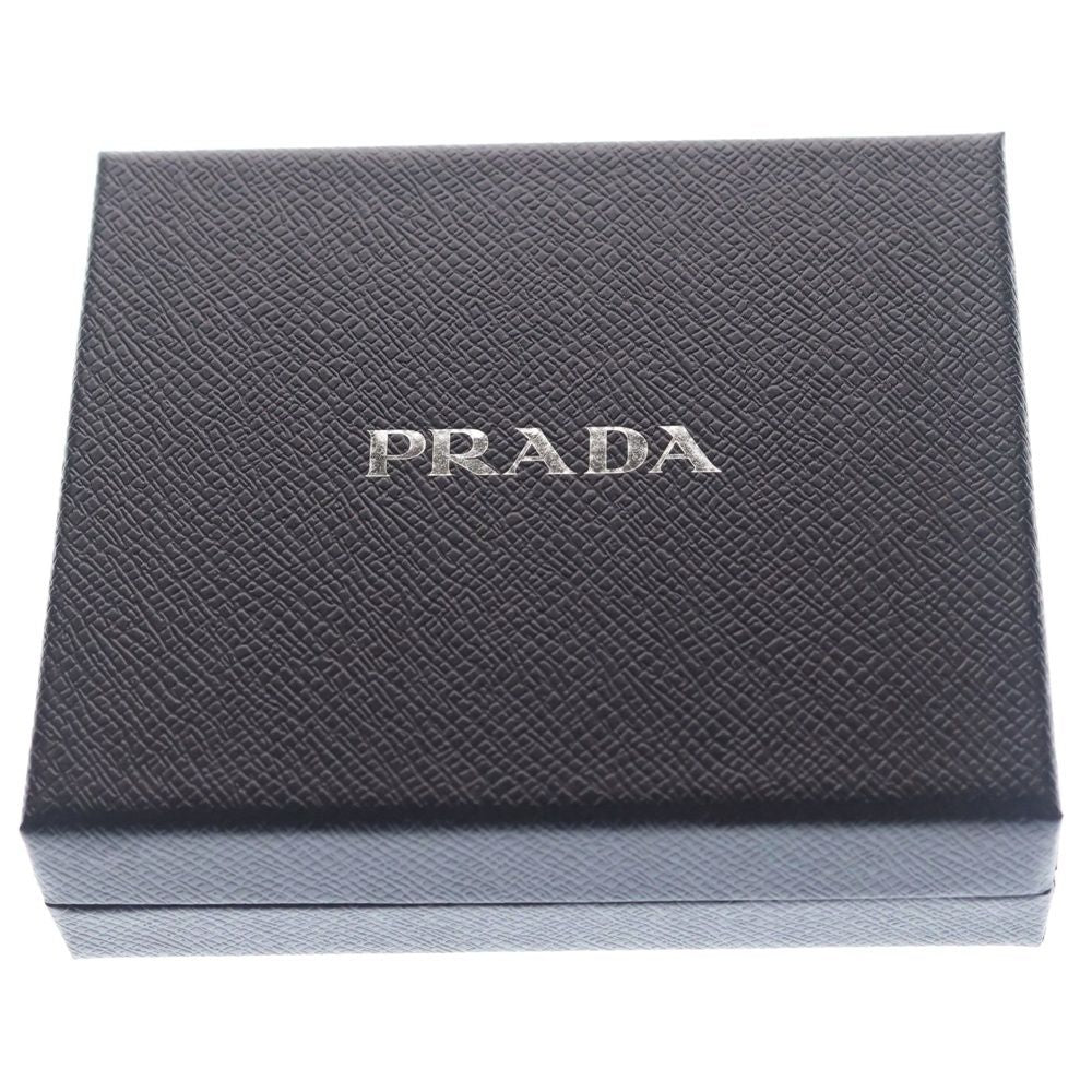 Prada Vitello Micro Grain Leather Compact Wallet Bifold Black — view 6