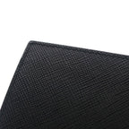 Prada Vitello Micro Grain Leather Compact Wallet Bifold Black — view 5