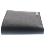 Prada Vitello Micro Grain Leather Compact Wallet Bifold Black — view 3